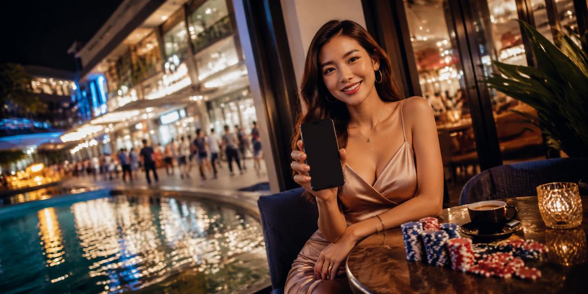 Pengguna di Johor Bahru memilih antara pelbagai permainan kasino melalui telefon pintar