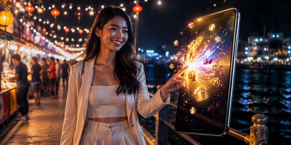 Pengguna Malaysia bermain permainan kasino meja melalui telefon pintar semasa rehat